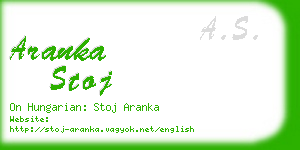 aranka stoj business card